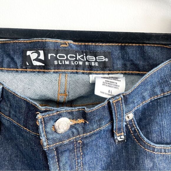 Rockies Slim Low Rise Jeans Charleston Blue Stretch Women's 6 Long NWT - Picture 10 of 11